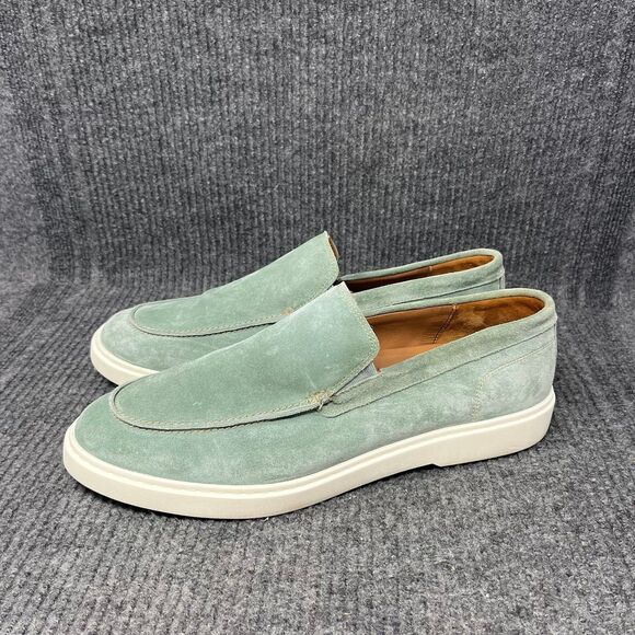 Allen Edmonds Hayes Slip-On Loafer Sage Green Suede Casual Shoes Mens 13 D - Picture 3 of 10